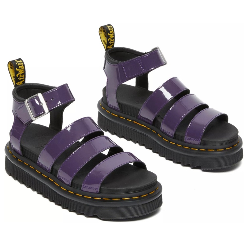 New In Box - Dr Martens Blair Sandal - Patent - Black Currant